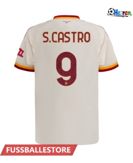 Günstige AS Roma Santiago Castro #9 Auswärtstrikot 2026-27 Kurzarm